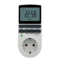 Big LCD EU Digital Electrical Weekly Daily Plug-in Countdown Timer Switch Socket